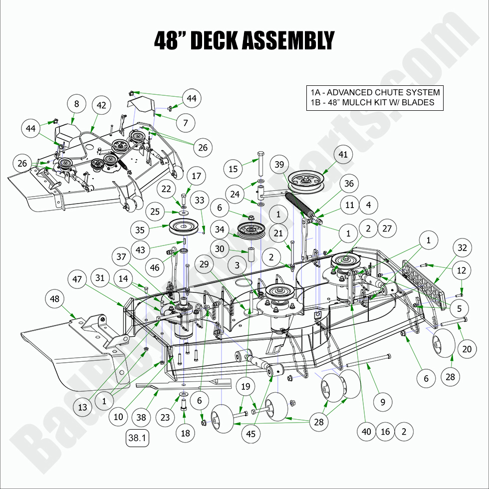 2880 - Bad Boy Mower Parts Lookup > 2022 > Revolt > 48\" Deck Assembly